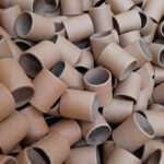 tubos de cartón espiralado cortos