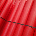 tubos de cartón espiralado rojo